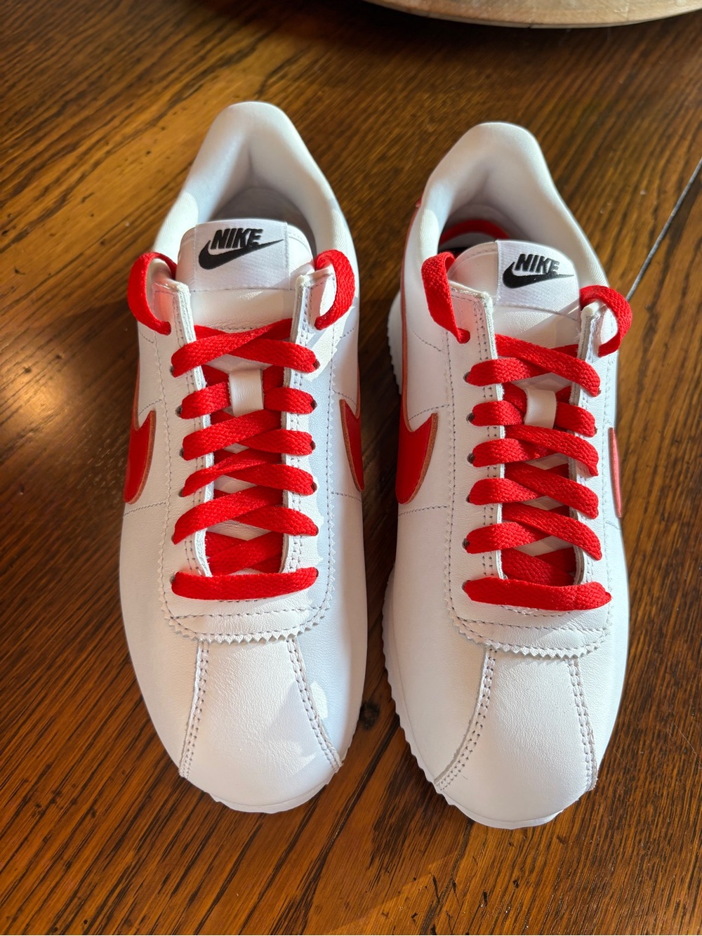 Nike White and Red Classic Cortez Sneakers-brand new, size 8 - Picture 2 of 5